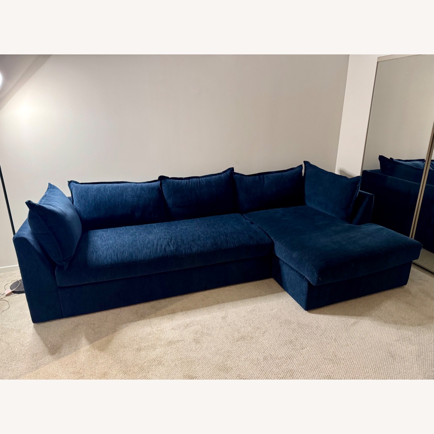 Joybird Wilder Blue Fabric Sleeper Sofa - image-1