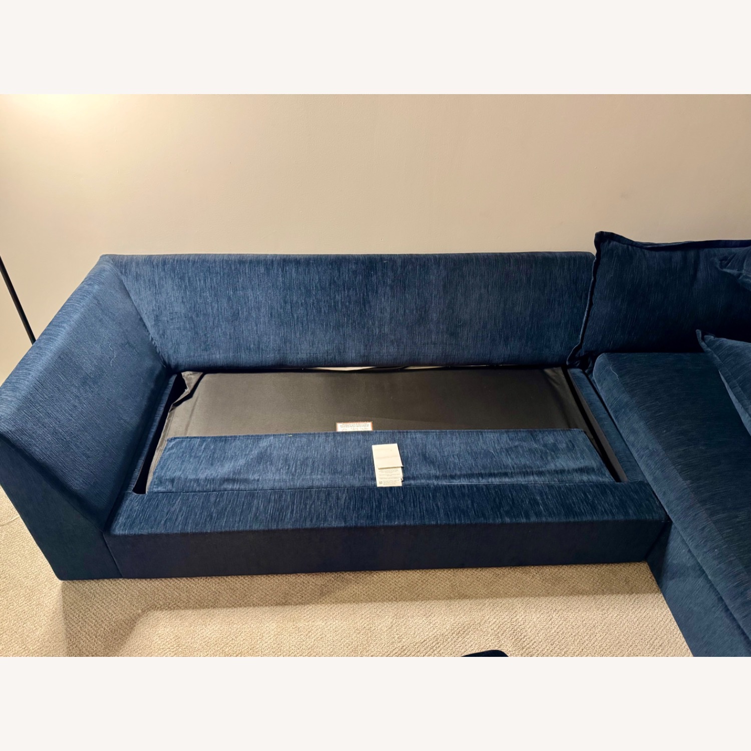 Joybird Wilder Blue Fabric Sleeper Sofa - image-2