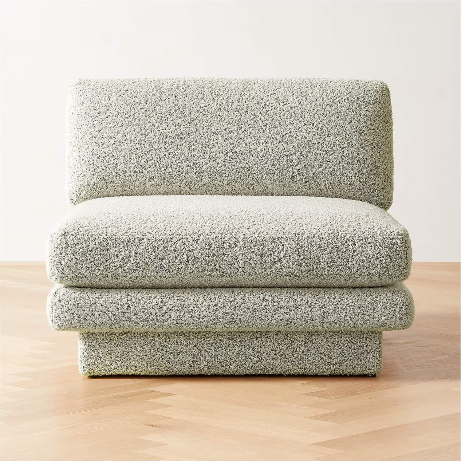 CB2 Light Gray Fabric Armchair - image-4