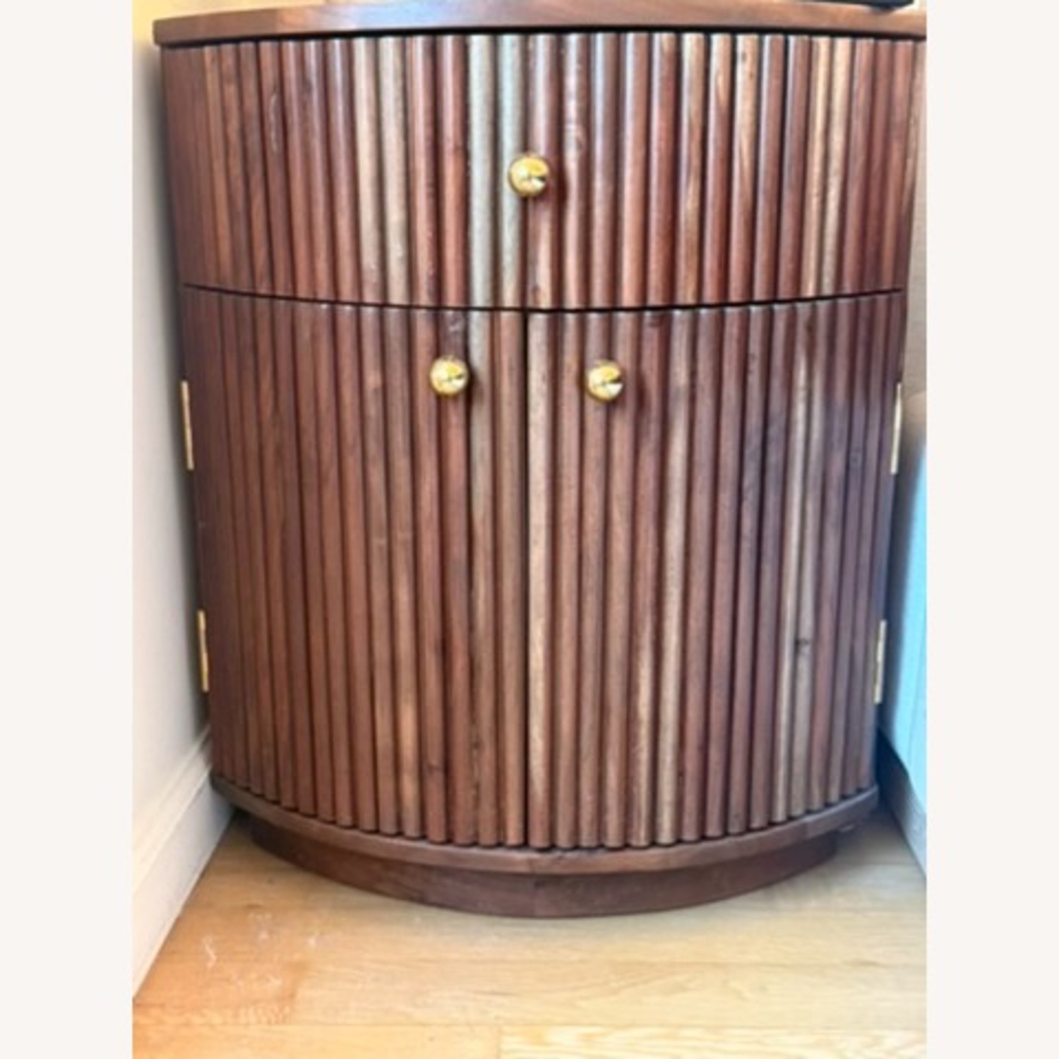 CB2 Dark Brown Wood Nightstand - image-1