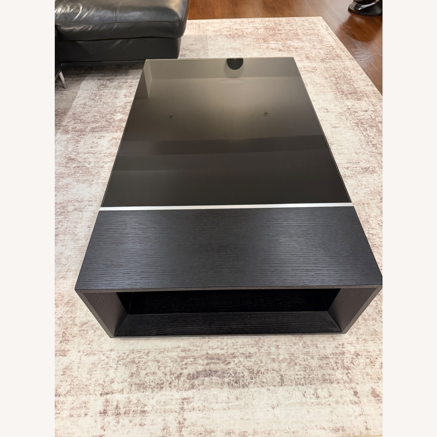 Black Glass Coffee Table - image-4