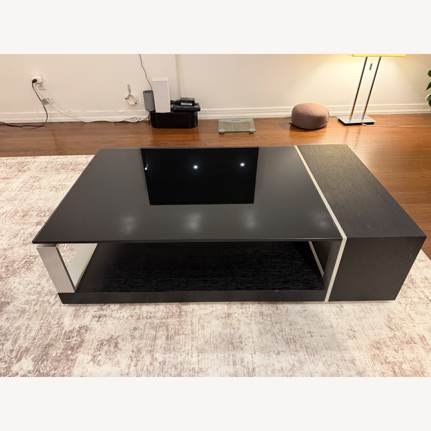 Black Glass Coffee Table - image-2