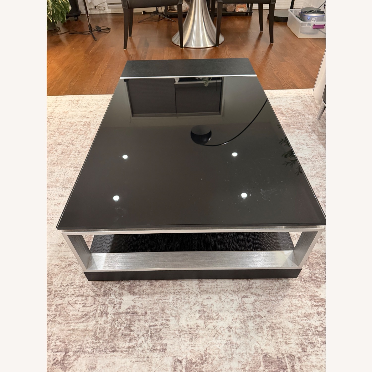 Black Glass Coffee Table - image-3