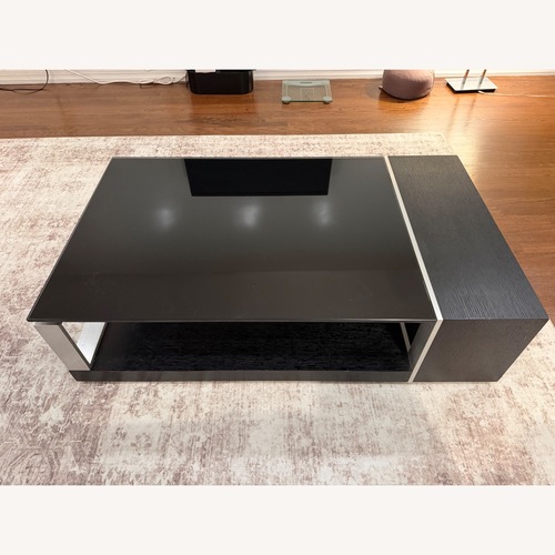 Used Black Glass Coffee Table for sale on AptDeco