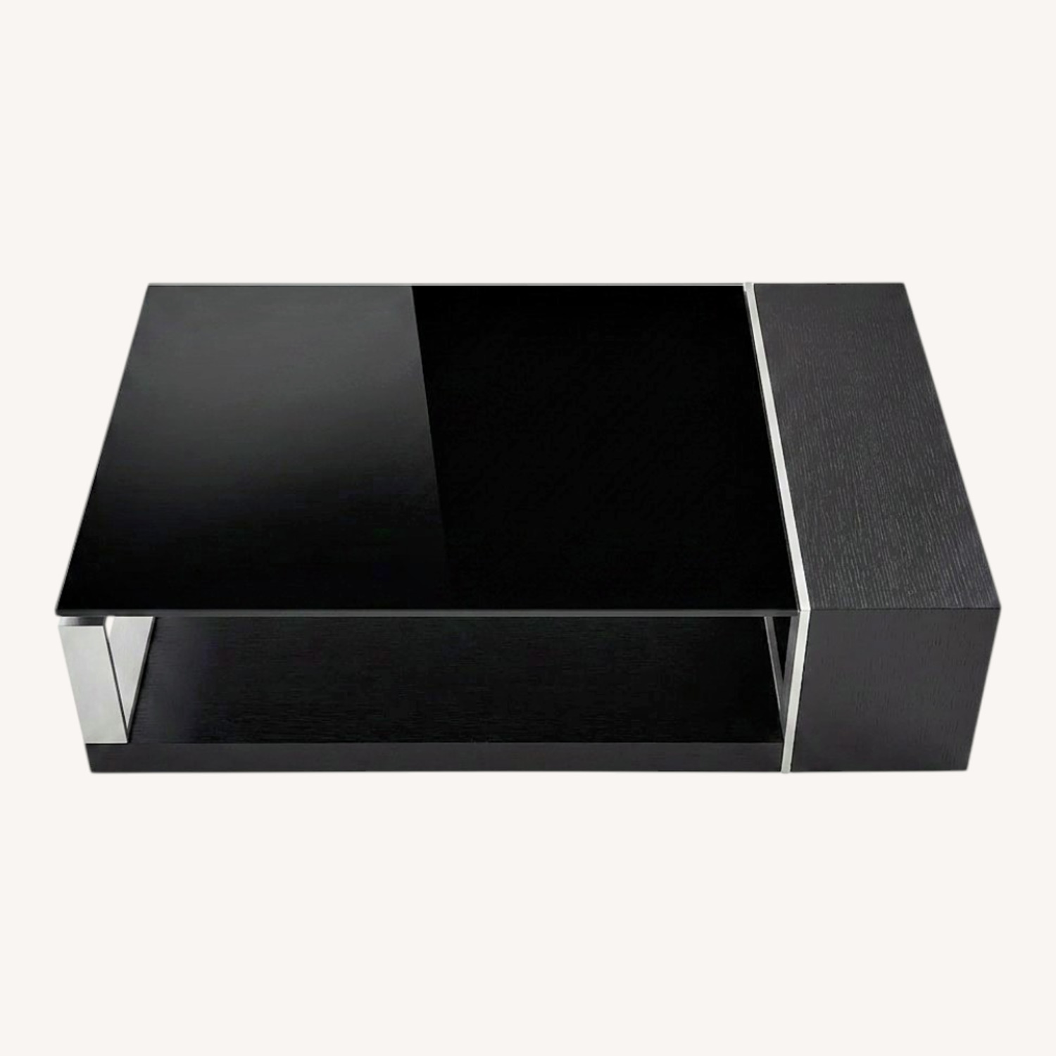 Black Glass Coffee Table - image-0