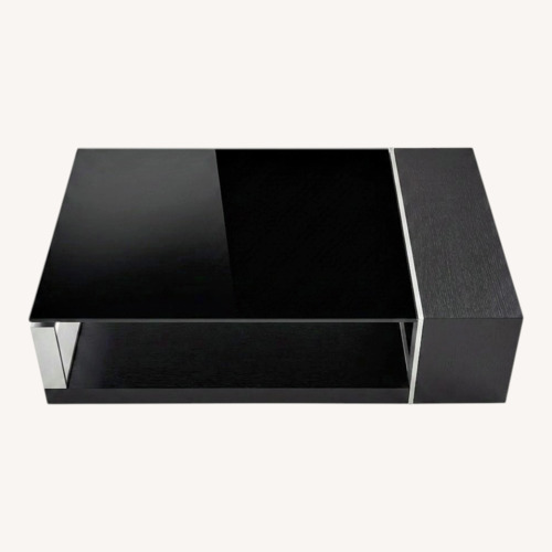 Used Black Glass Coffee Table for sale on AptDeco