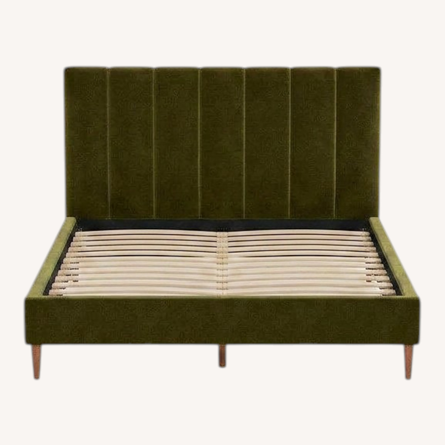 Interior Define Lowen Green Velvet Queen Bed - image-0