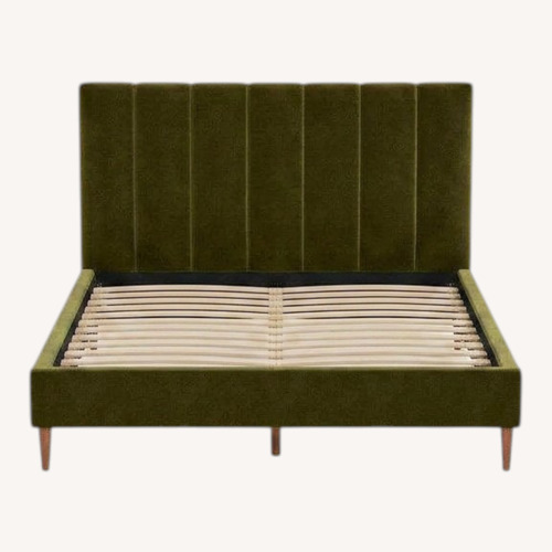 Used Interior Define Lowen Green Velvet Queen Bed for sale on AptDeco