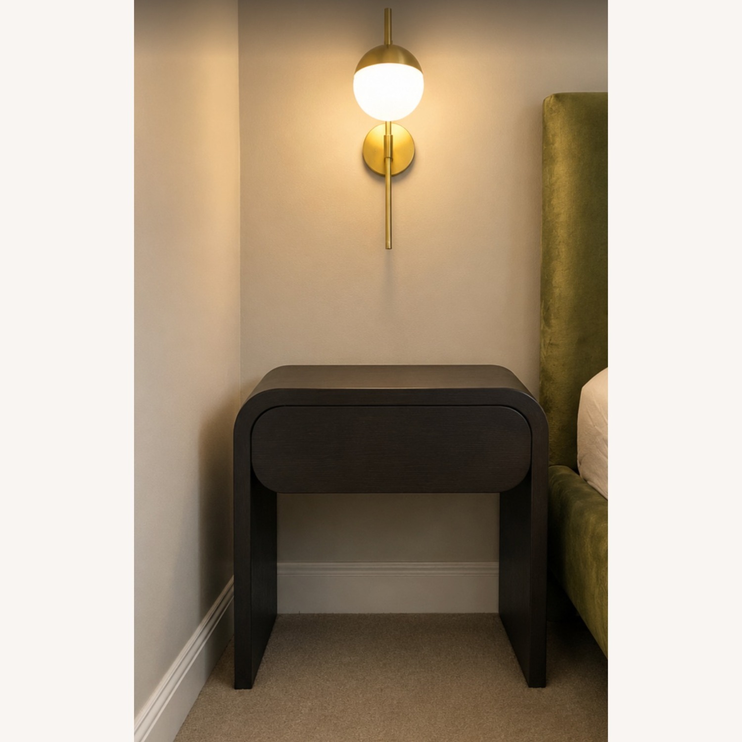 Crate & Barrel Leanne Ford Black Wood Side Tables - image-2
