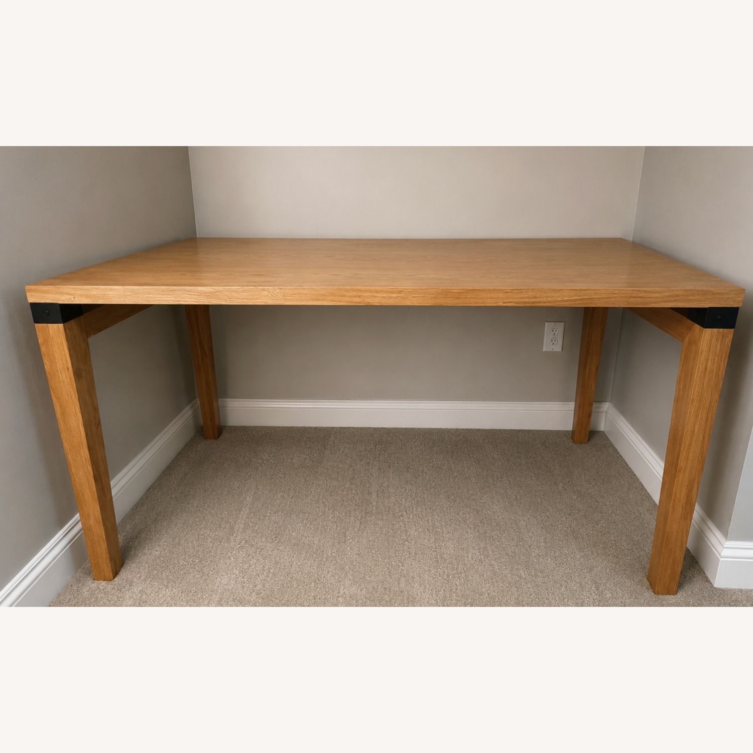 Article Madera Light Brown Wood Desk - image-3