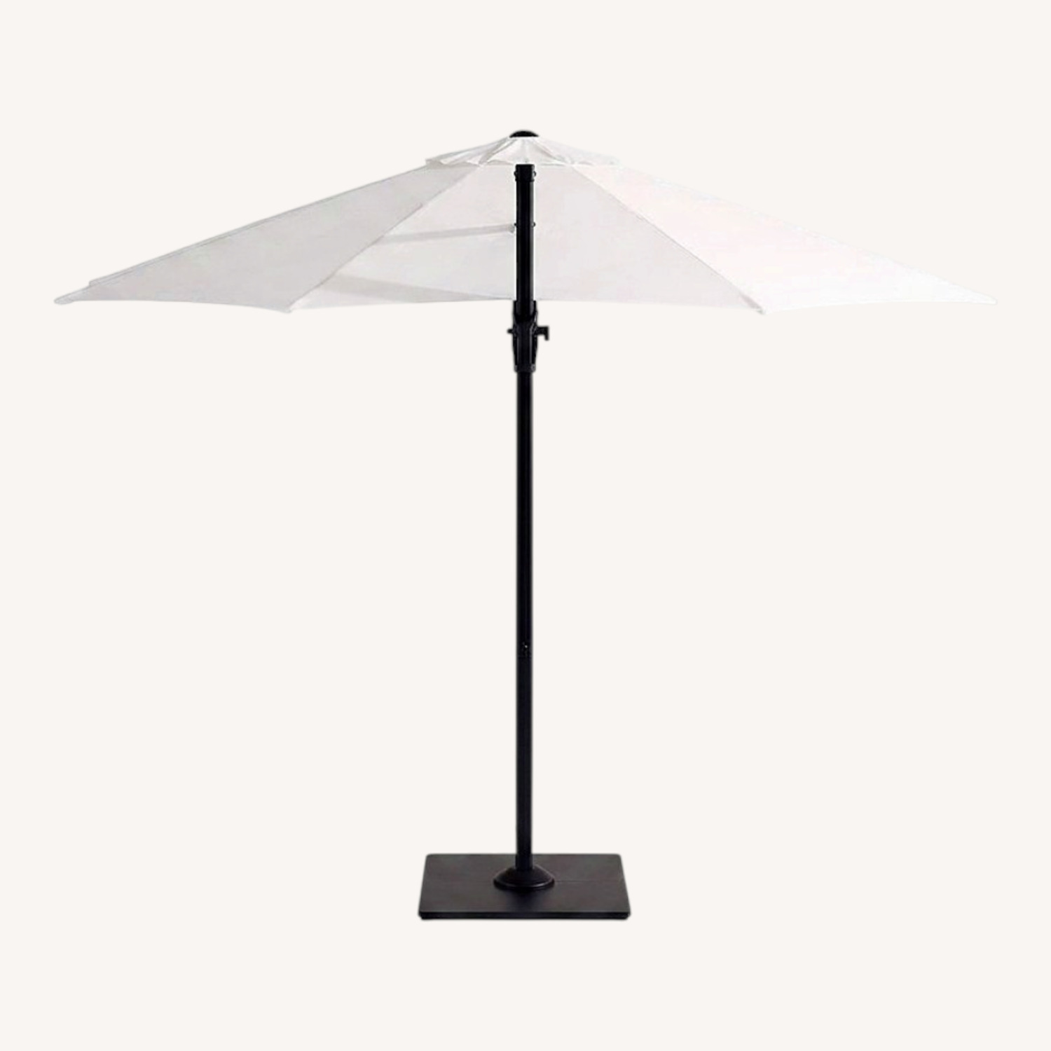 Crate & Barrel White Fabric Umbrella - image-0