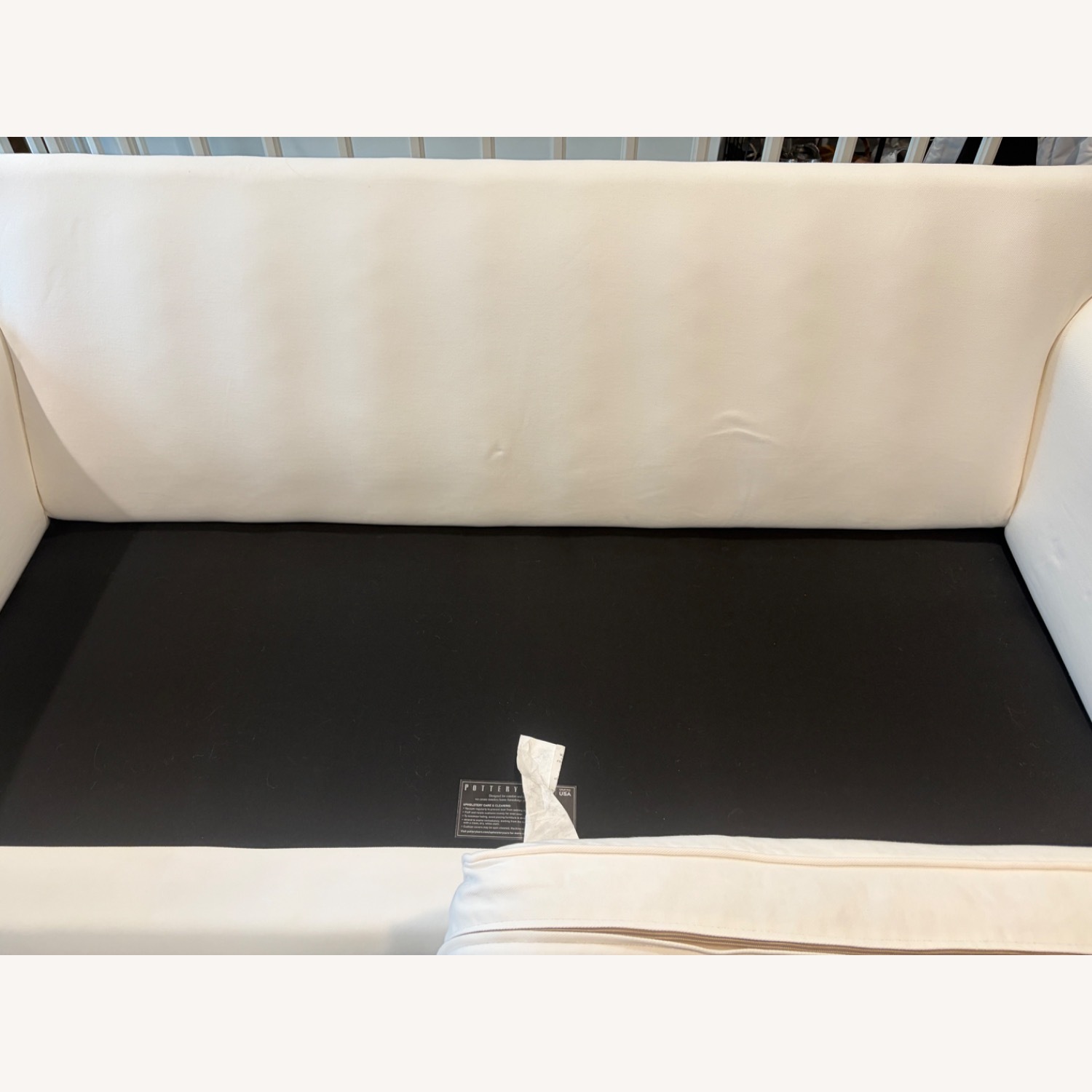 Pottery Barn Buchanan White Twill Buchanan Love Seat - image-2