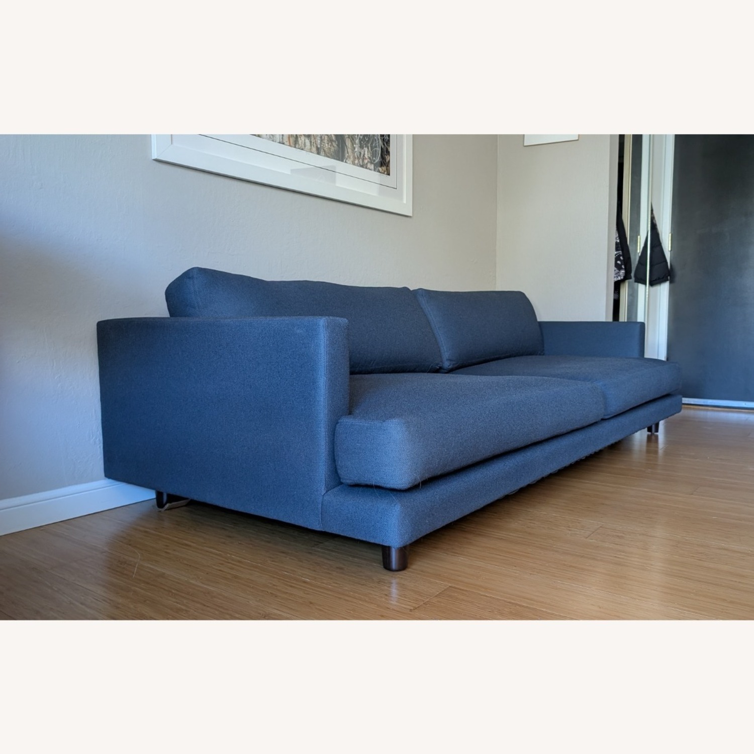 Knoll D'Urso Sofa 7.5' Indigo Hourglass Fabric - image-6