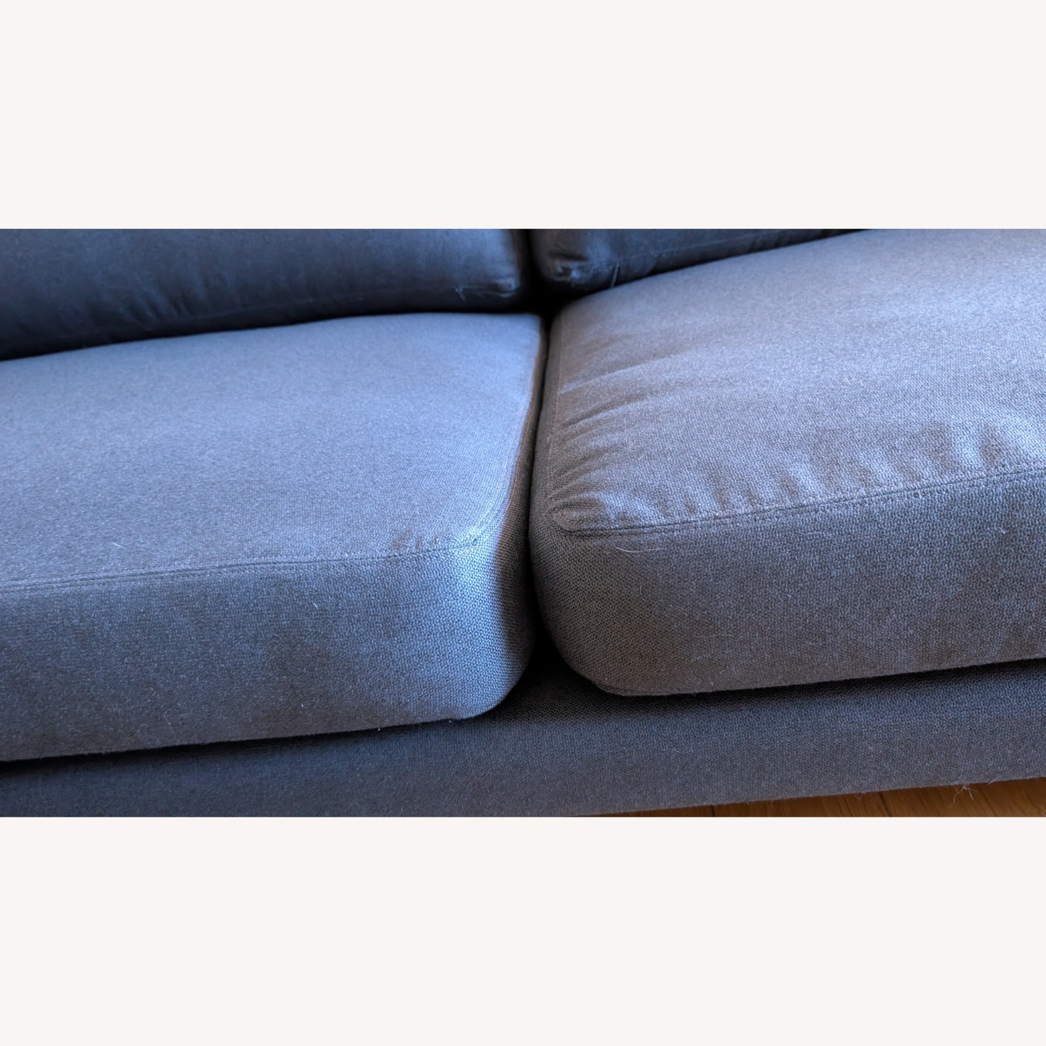 Knoll D'Urso Sofa 7.5' Indigo Hourglass Fabric - image-19