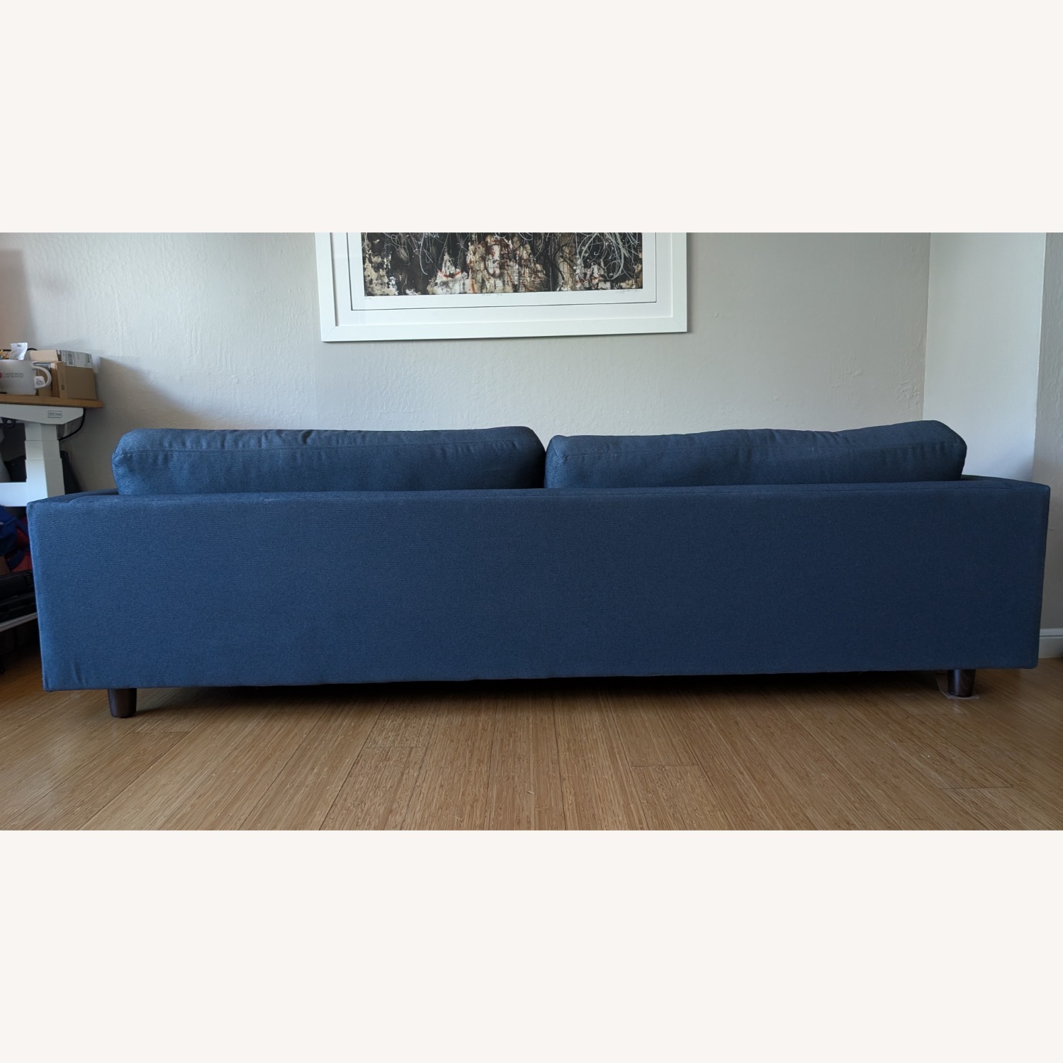 Knoll D'Urso Sofa 7.5' Indigo Hourglass Fabric - image-11