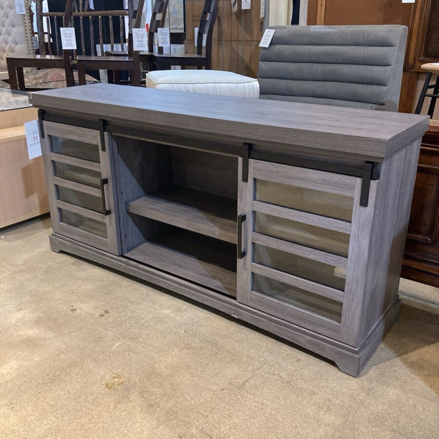 Bell'O Sliding Door Tv Stand Media Console - image-1