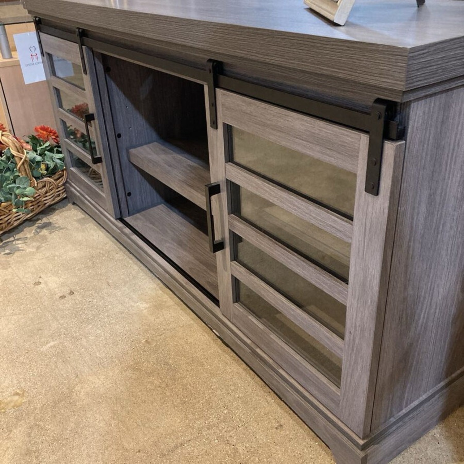 Bell'O Sliding Door Tv Stand Media Console - image-6