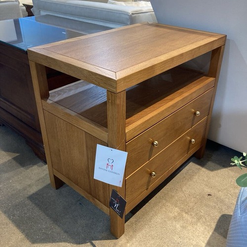 Used Celine 2-Drawer Nightstand Honey/Gold for sale on AptDeco