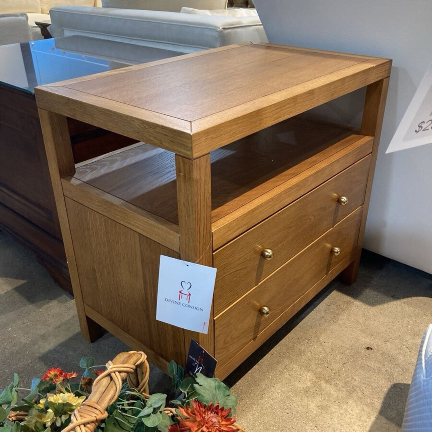 Celine 2-Drawer Nightstand Honey/Gold - image-2