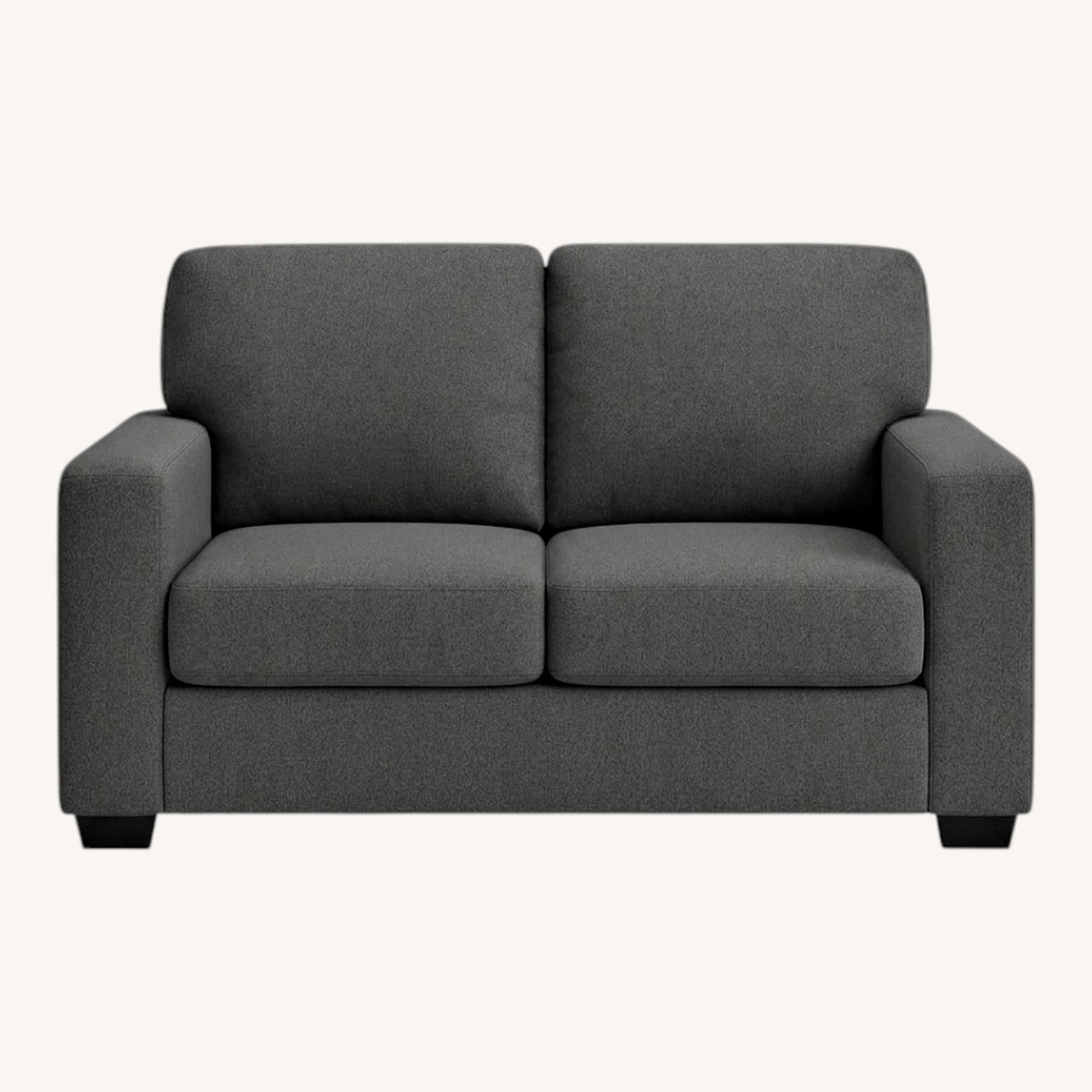 Chenille w Fixed Back Cushions Loveseat - image-0