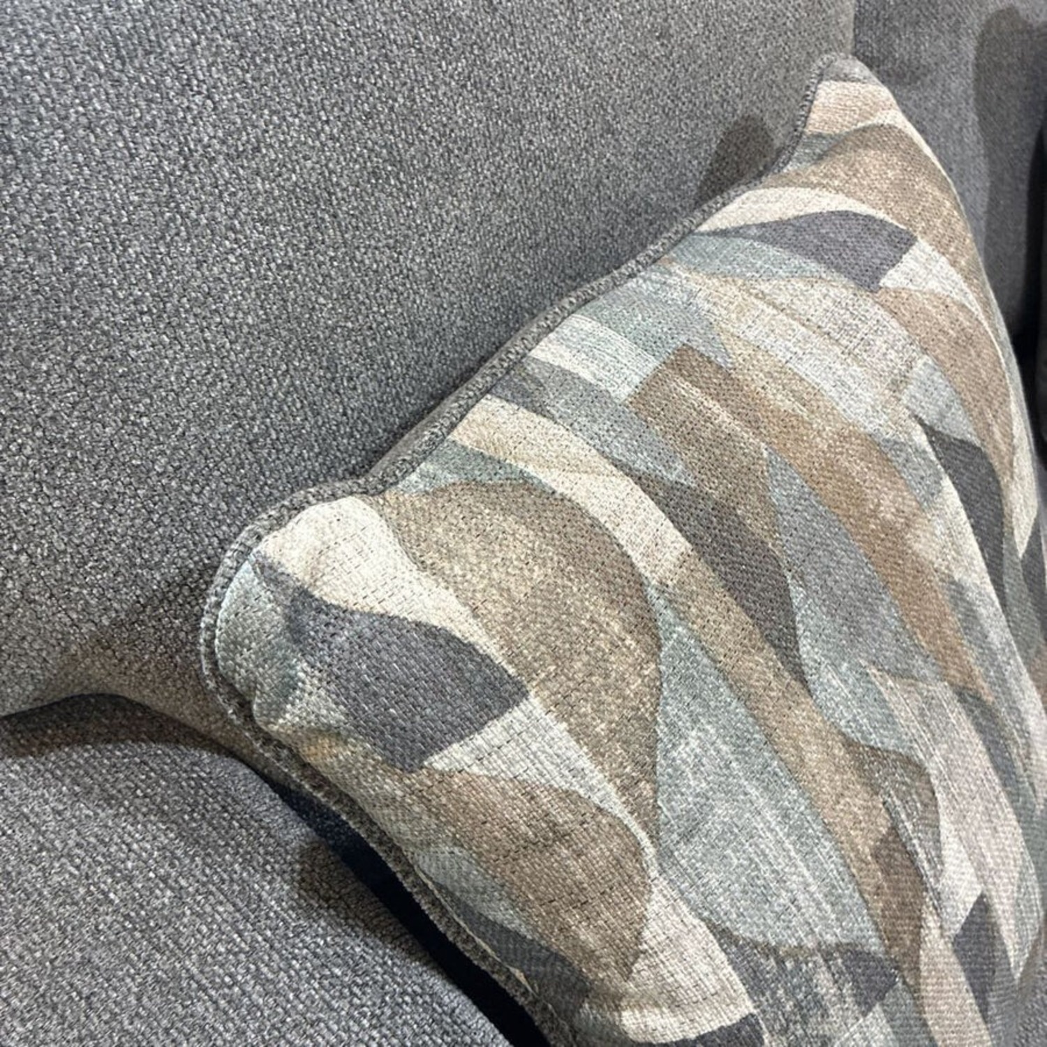 Chenille w Fixed Back Cushions Loveseat - image-4