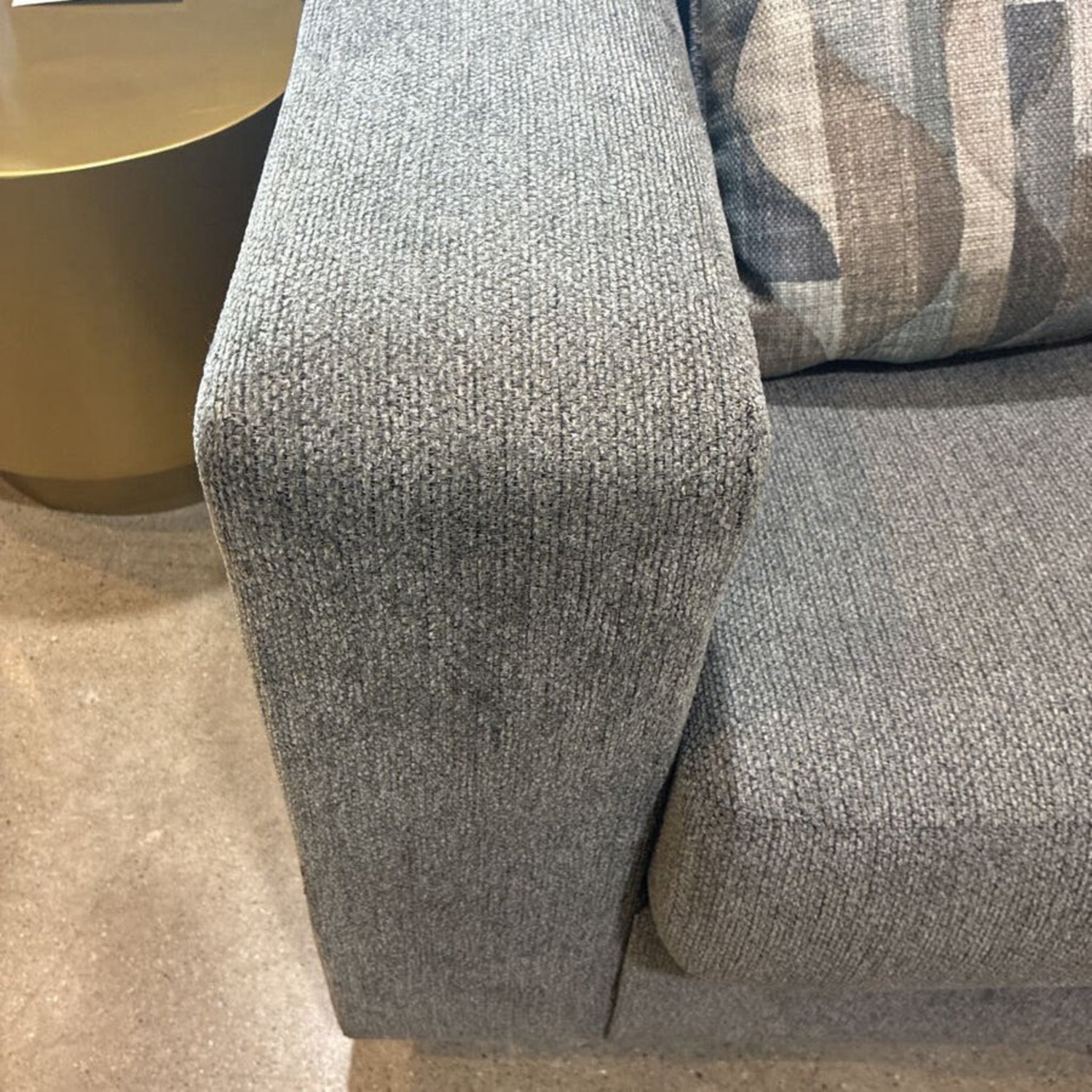 Chenille w Fixed Back Cushions Loveseat - image-5