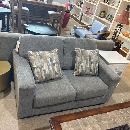 Used Chenille w Fixed Back Cushions Loveseat for sale on AptDeco