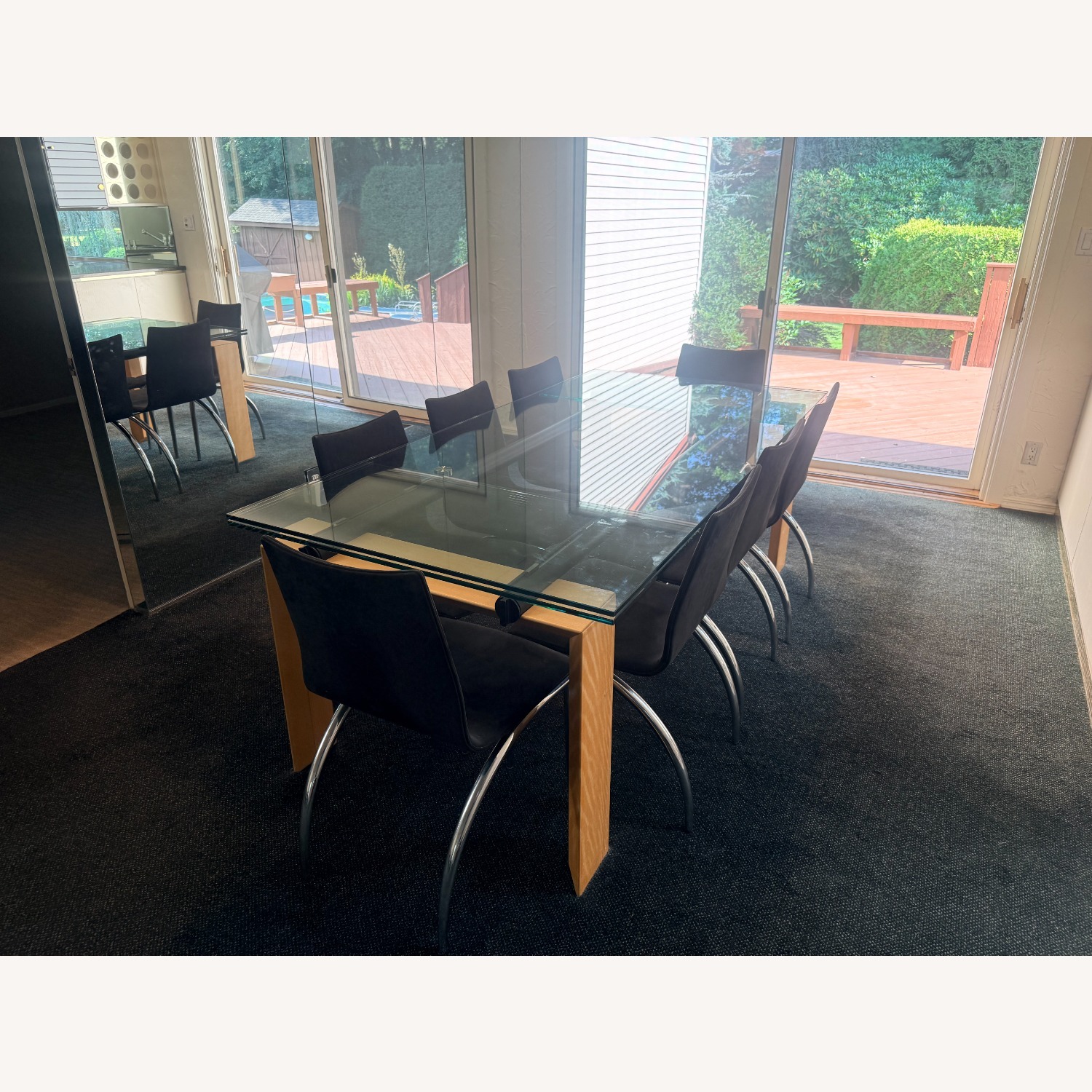 Elegant Glass Dinning Room Table Set - image-2