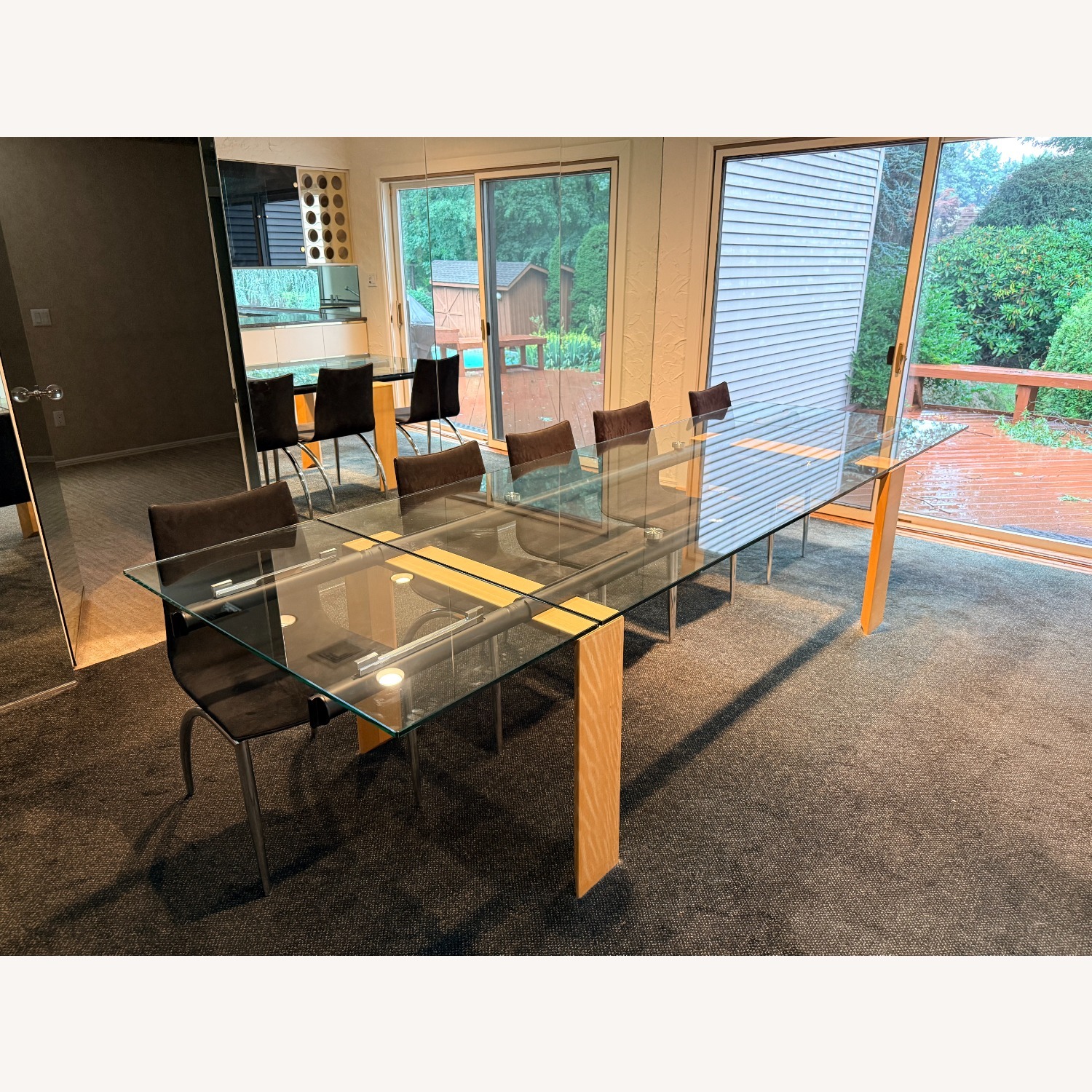 Elegant Glass Dinning Room Table Set - image-3