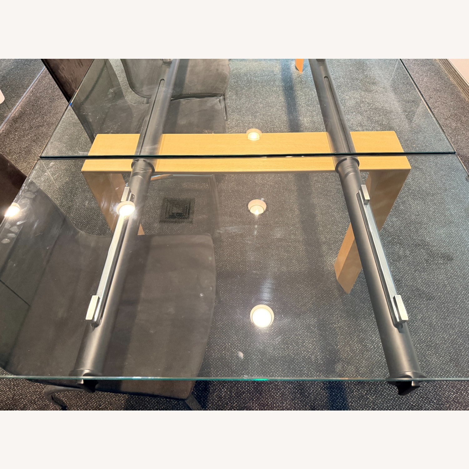 Elegant Glass Dinning Room Table Set - image-5