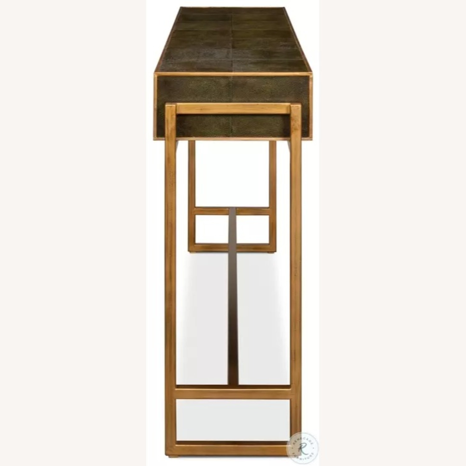 Coleman Shagreen Leaf Green 64" Console Table - image-2