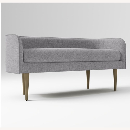 Used West Elm Dark Gray Fabric Bench for sale on AptDeco