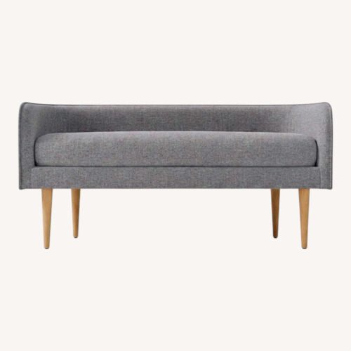 Used West Elm Dark Gray Fabric Bench for sale on AptDeco