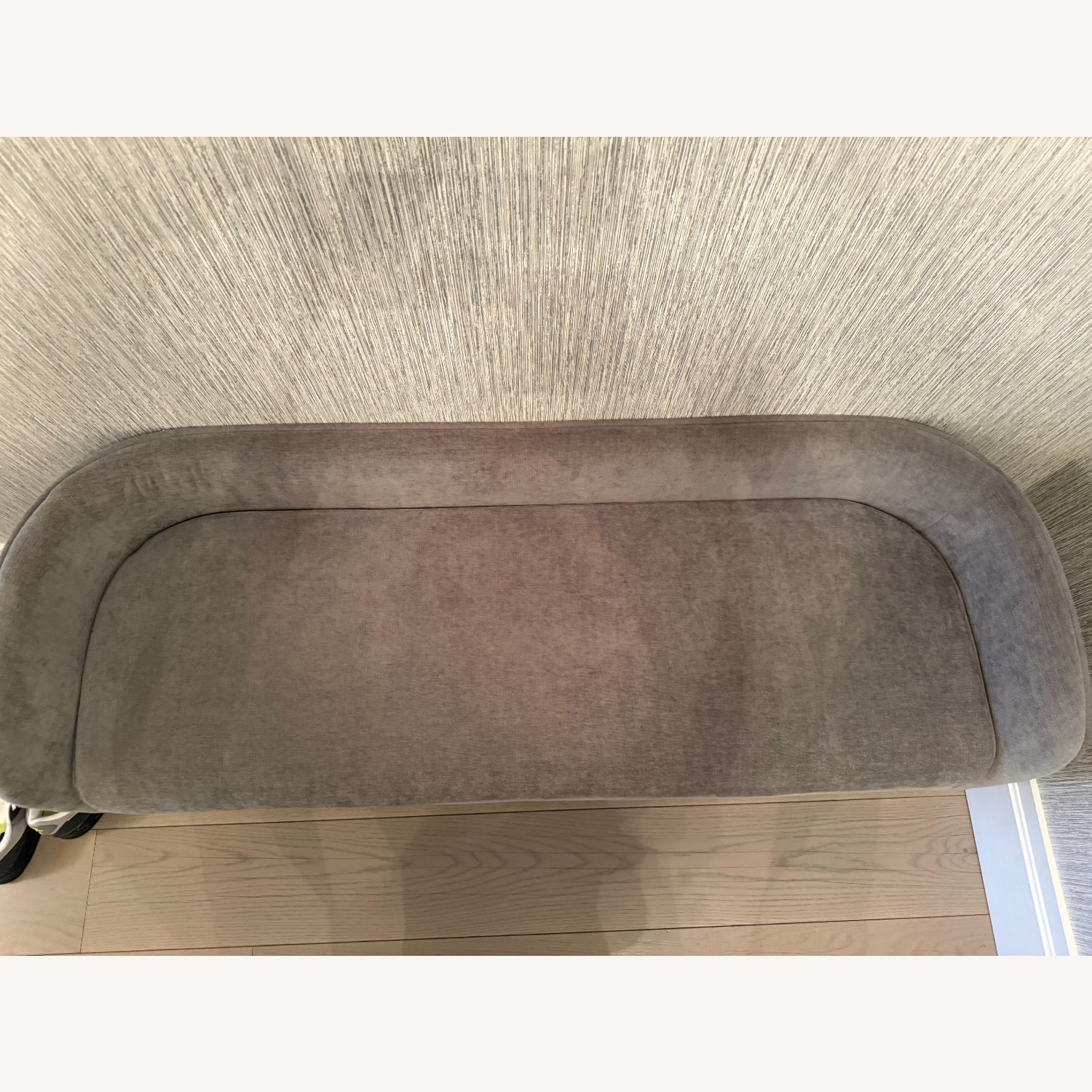 West Elm Dark Gray Fabric Bench - image-4