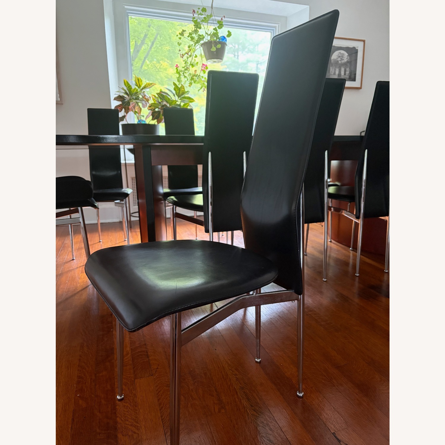 Wood Dining Table with 12 Leather Chairs - image-6