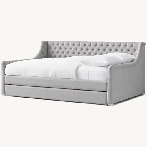 Used Restoration Hardware Light Gray Linen Daybed for sale on AptDeco