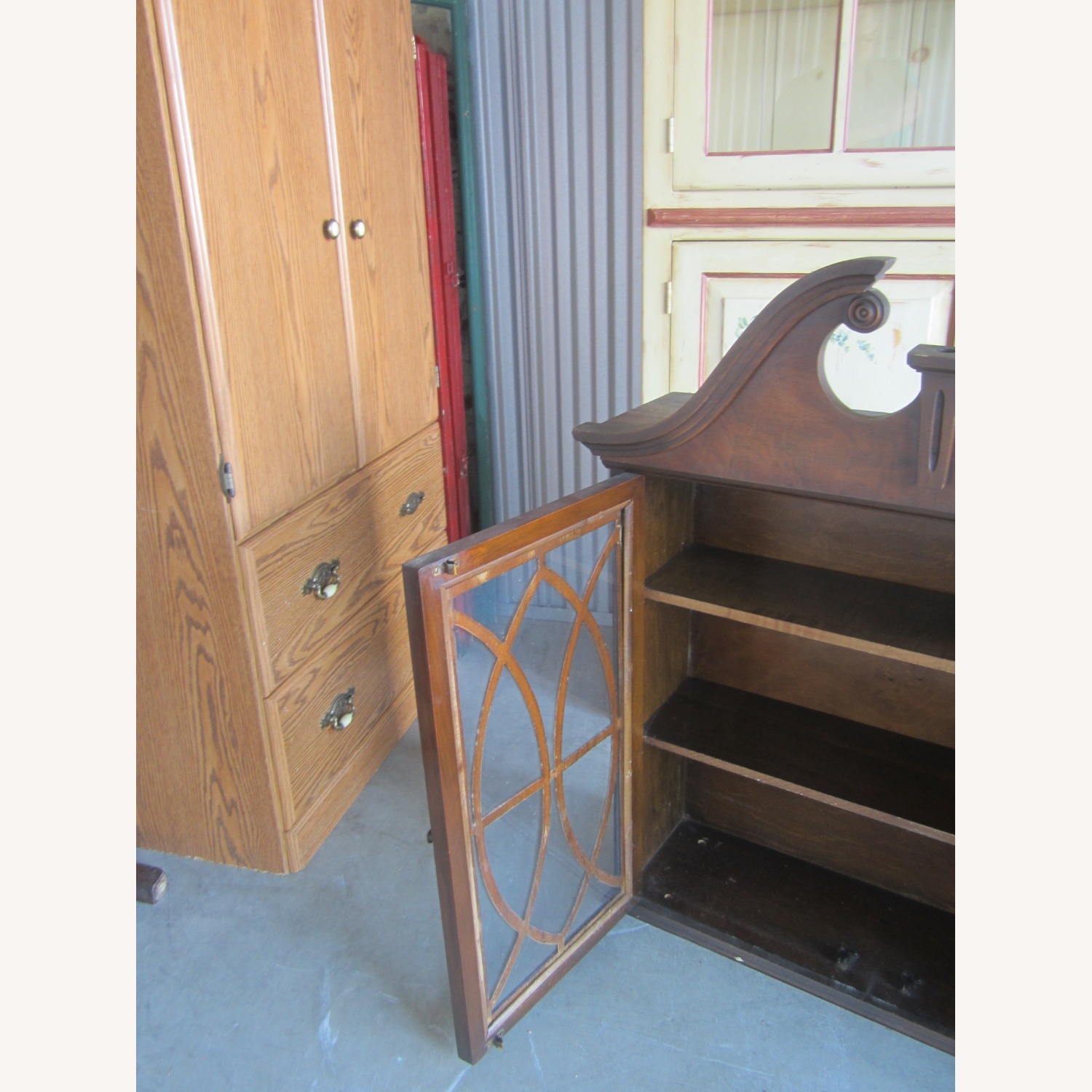 Vintage/Antique Finds Dark Brown Wood Bookcase - image-4