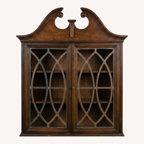 Used Vintage/Antique Finds Dark Brown Wood Bookcase for sale on AptDeco