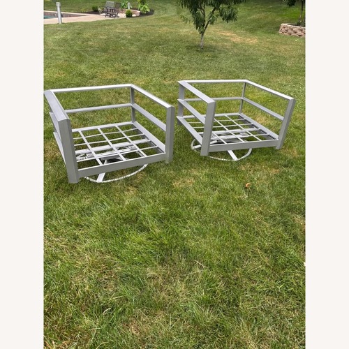 Used Modern Castelle Outdoor Swivel Chair Set for sale on AptDeco