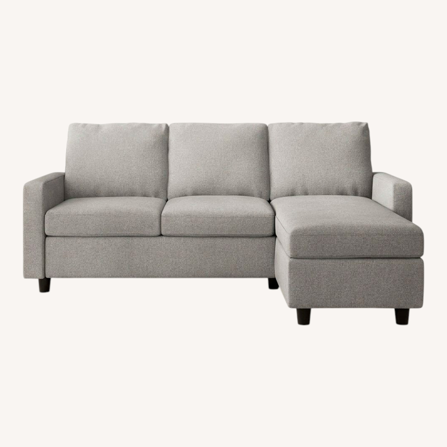 Dark Gray Fabric 2 Piece Sectional - image-0