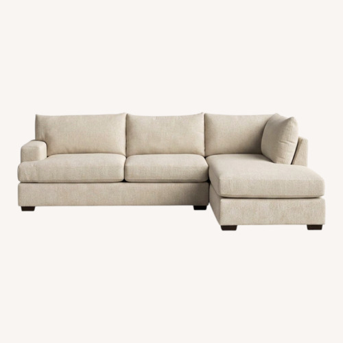 Used Marin White 2 Piece Sectional for sale on AptDeco