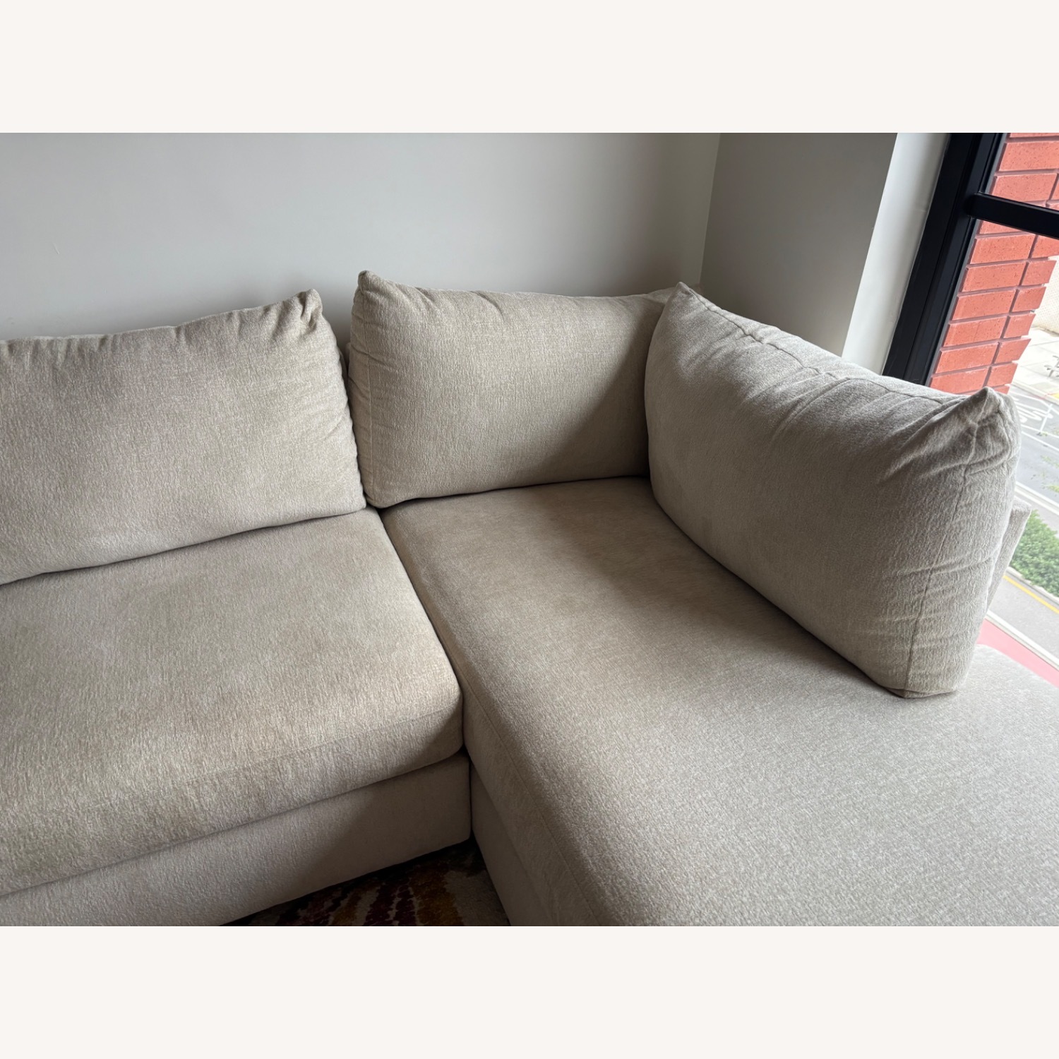 Marin White 2 Piece Sectional - image-2