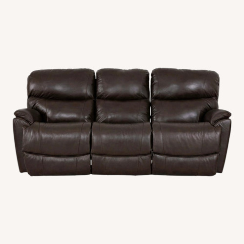 Used La-Z-Boy Dark Brown Leather 3+ Seater Sofa for sale on AptDeco