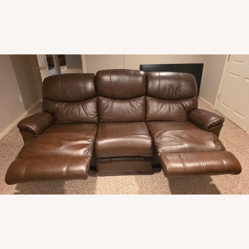 Used La-Z-Boy Dark Brown Leather 3+ Seater Sofa for sale on AptDeco