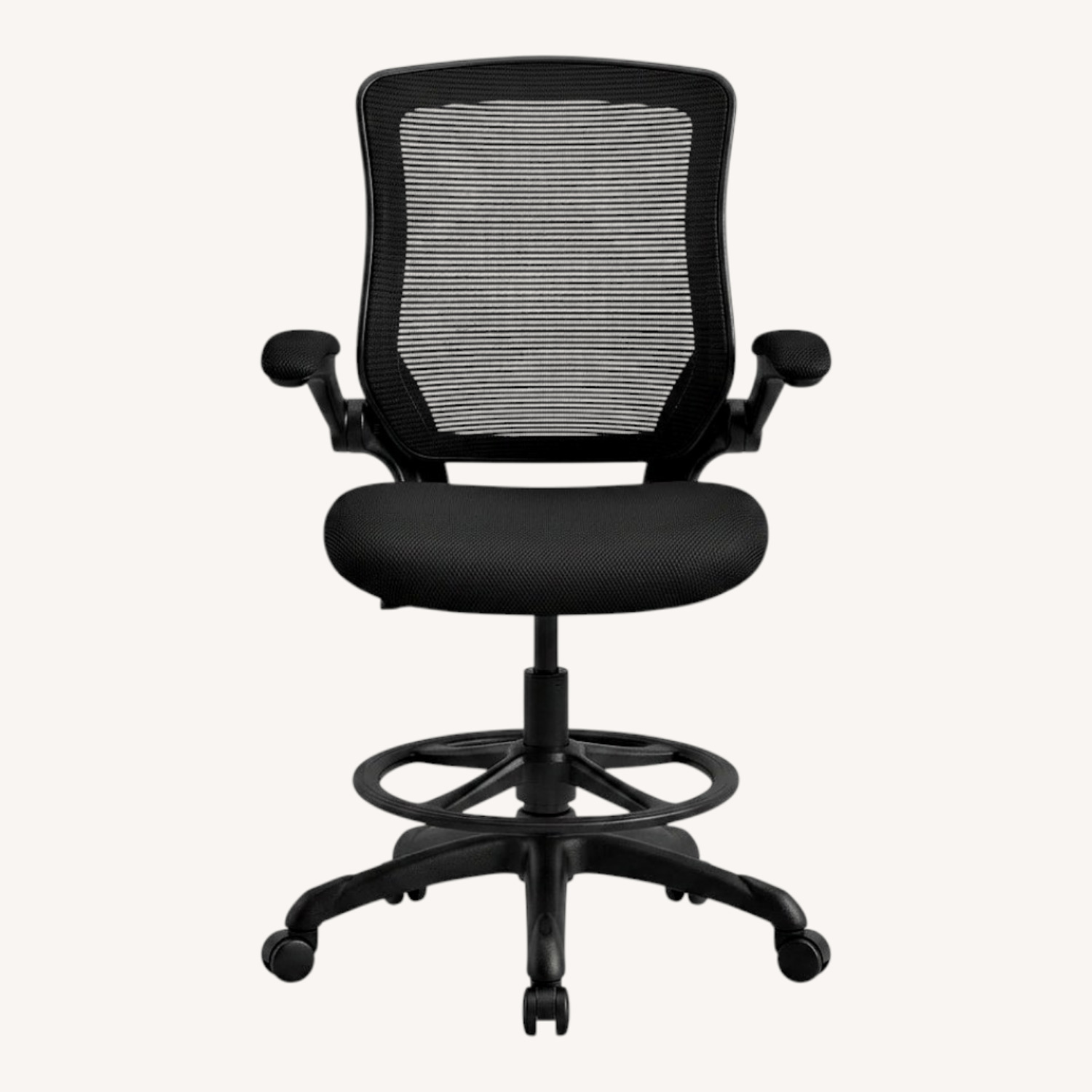 Black Adjustable Rolling Office Chair - image-0