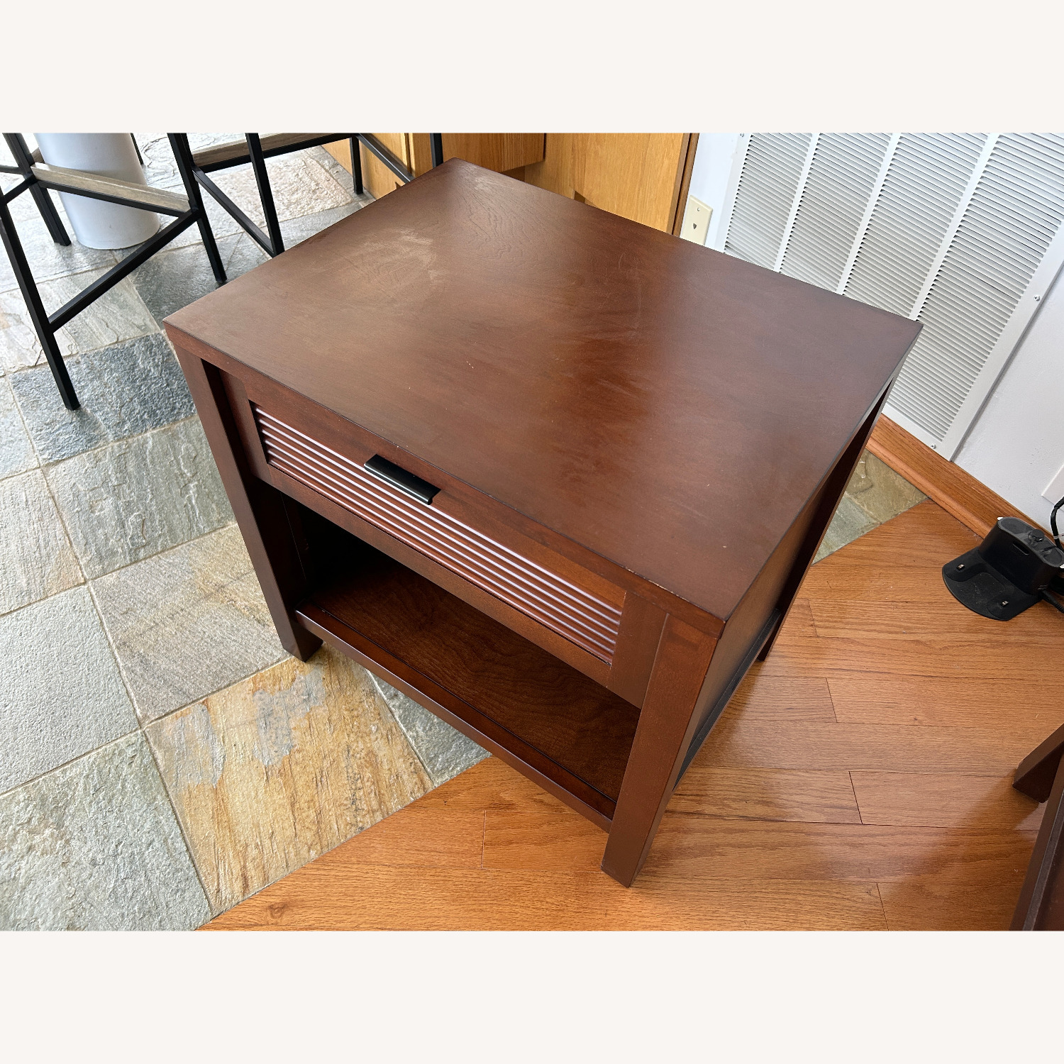 Crate & Barrel 2 Dark Brown Nightstands - image-6