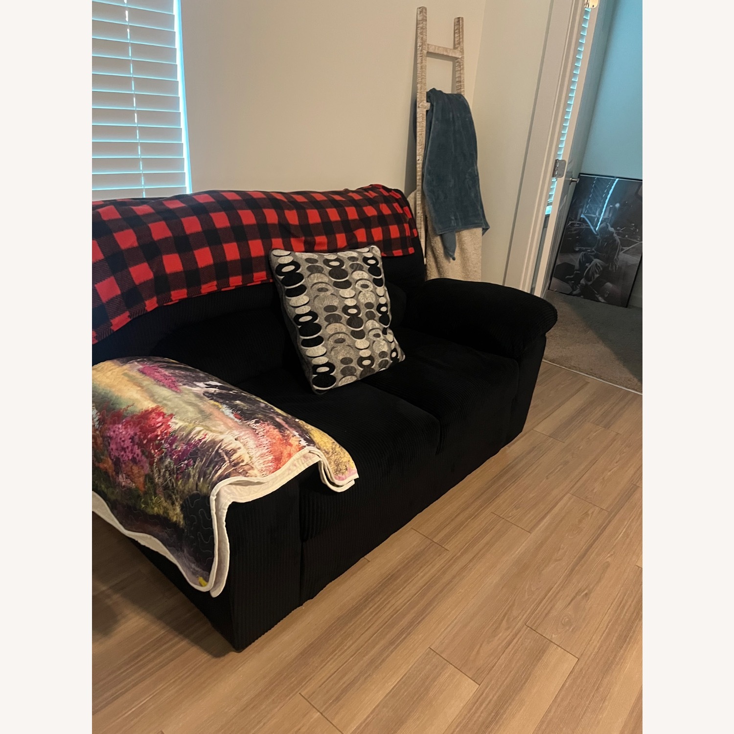 Ashley Furniture Onyx Black Loveseat - image-2