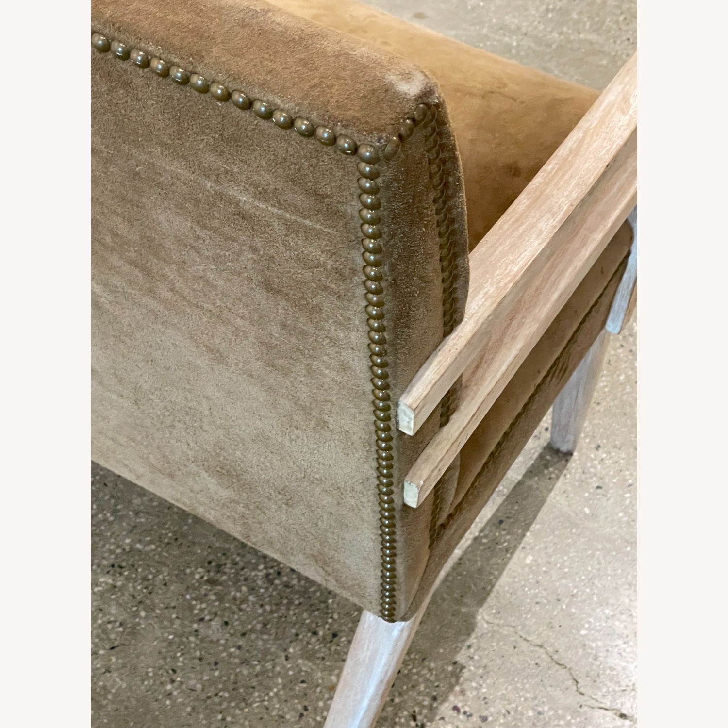 Vintage Russell Wright Inspired Suede Settee - image-8