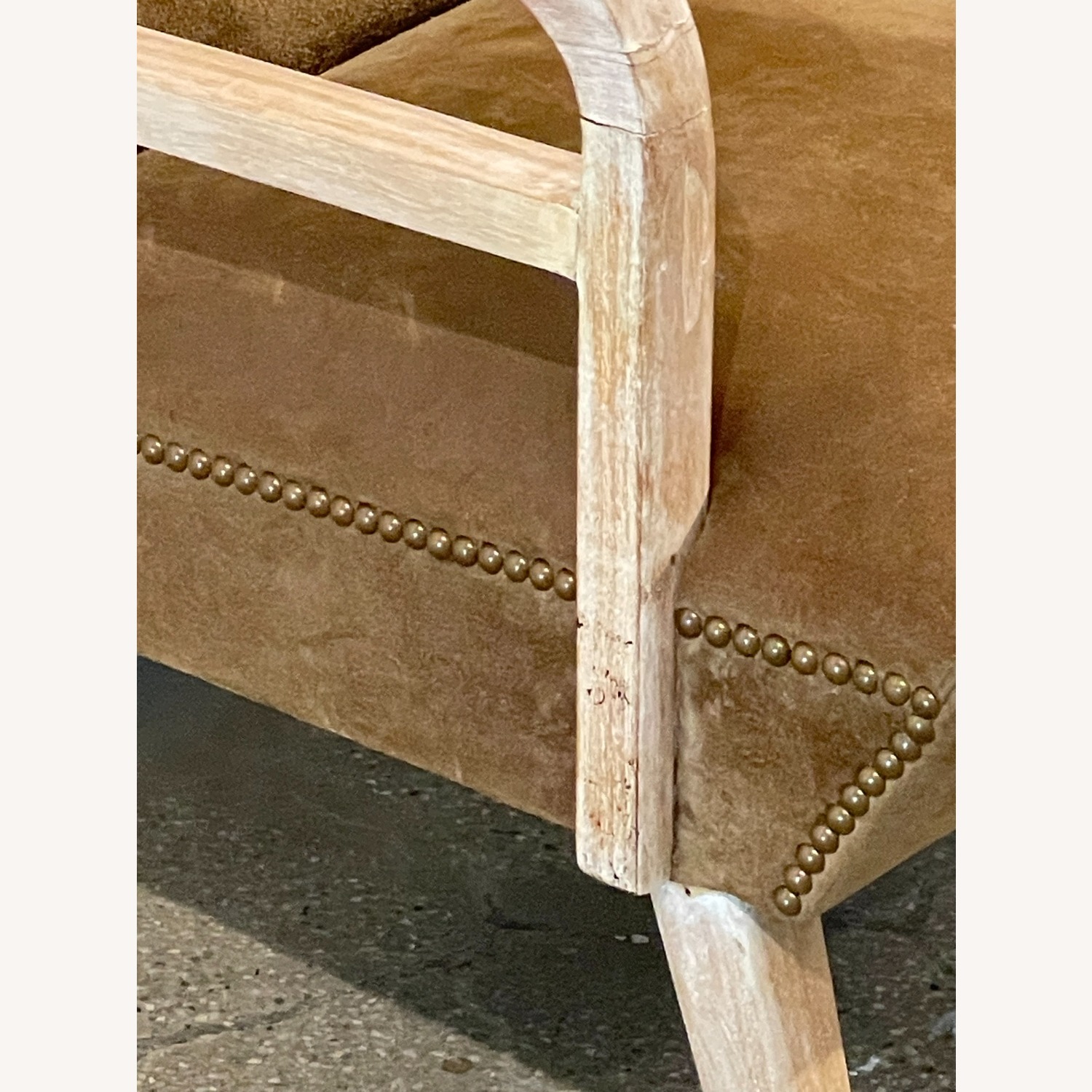 Vintage Russell Wright Inspired Suede Settee - image-6