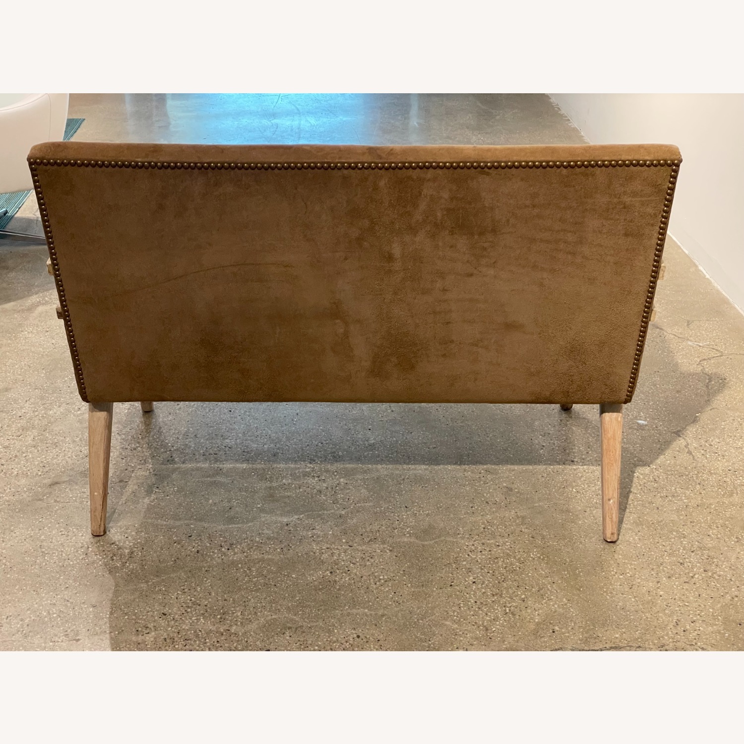 Vintage Russell Wright Inspired Suede Settee - image-9